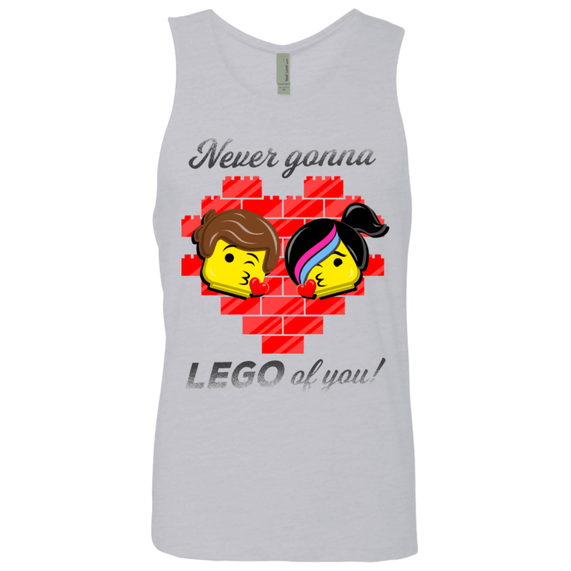 T-Shirts Heather Grey / S Never LEGO of You Men's Premium Tank Top