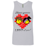 T-Shirts Heather Grey / S Never LEGO of You Men's Premium Tank Top