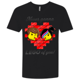 T-Shirts Black / X-Small Never LEGO of You Men's Premium V-Neck