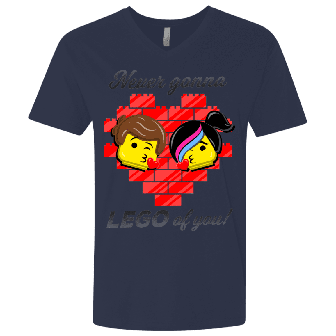 T-Shirts Midnight Navy / X-Small Never LEGO of You Men's Premium V-Neck