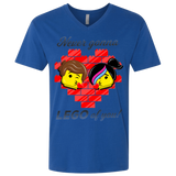 T-Shirts Royal / X-Small Never LEGO of You Men's Premium V-Neck