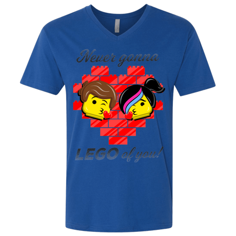 T-Shirts Royal / X-Small Never LEGO of You Men's Premium V-Neck