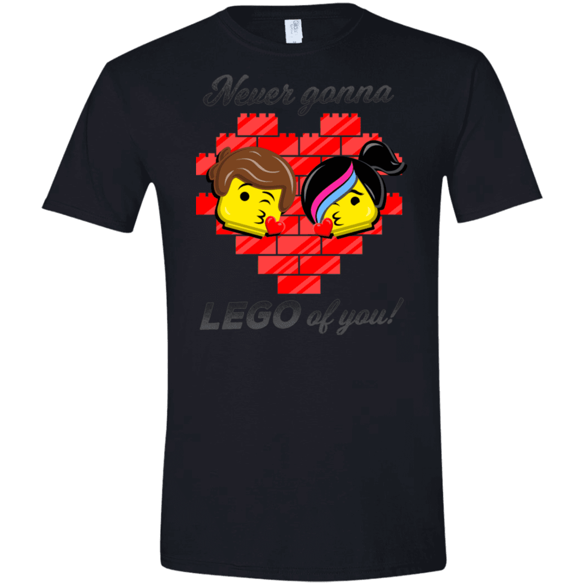 T-Shirts Black / X-Small Never LEGO of You Men's Semi-Fitted Softstyle