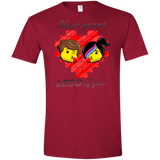 T-Shirts Cardinal Red / S Never LEGO of You Men's Semi-Fitted Softstyle
