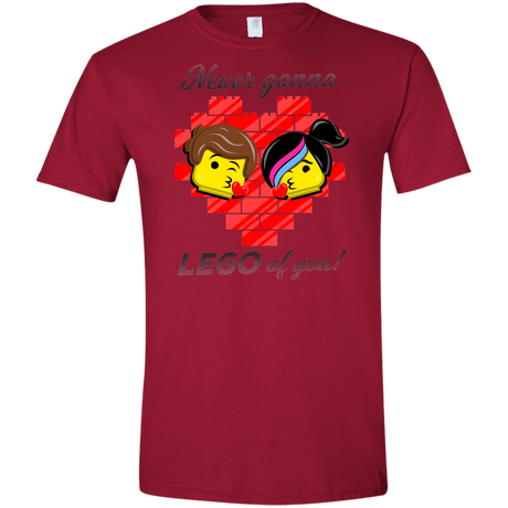 T-Shirts Cardinal Red / S Never LEGO of You Men's Semi-Fitted Softstyle