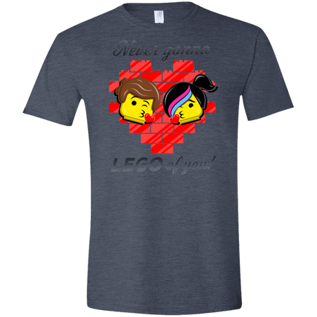 T-Shirts Heather Navy / S Never LEGO of You Men's Semi-Fitted Softstyle