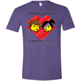 T-Shirts Heather Purple / S Never LEGO of You Men's Semi-Fitted Softstyle
