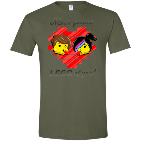 T-Shirts Military Green / S Never LEGO of You Men's Semi-Fitted Softstyle