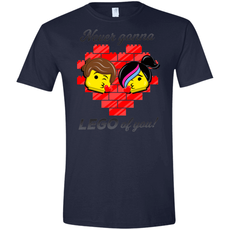 T-Shirts Navy / X-Small Never LEGO of You Men's Semi-Fitted Softstyle