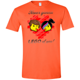 T-Shirts Orange / S Never LEGO of You Men's Semi-Fitted Softstyle