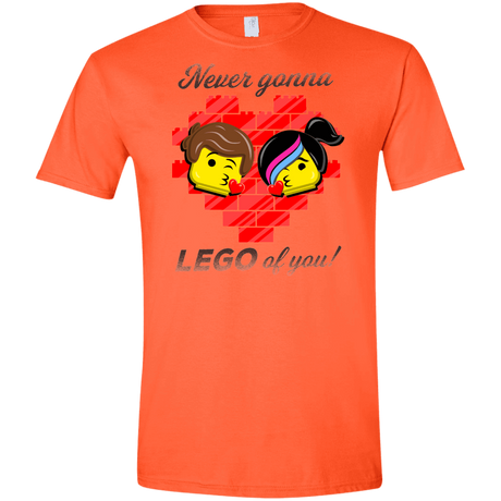 T-Shirts Orange / S Never LEGO of You Men's Semi-Fitted Softstyle