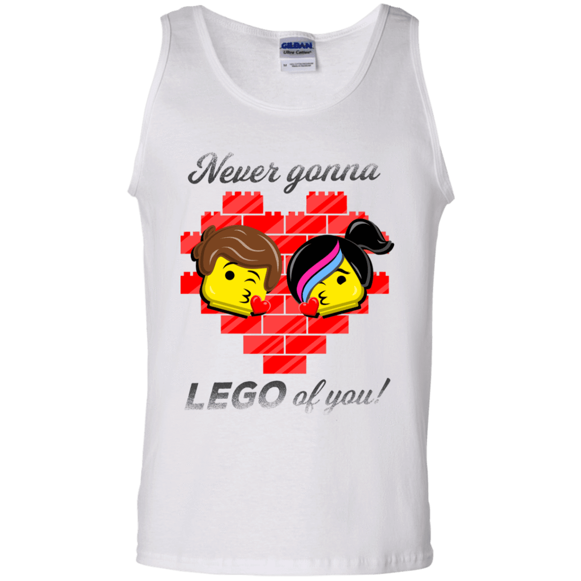 T-Shirts White / S Never LEGO of You Men's Tank Top
