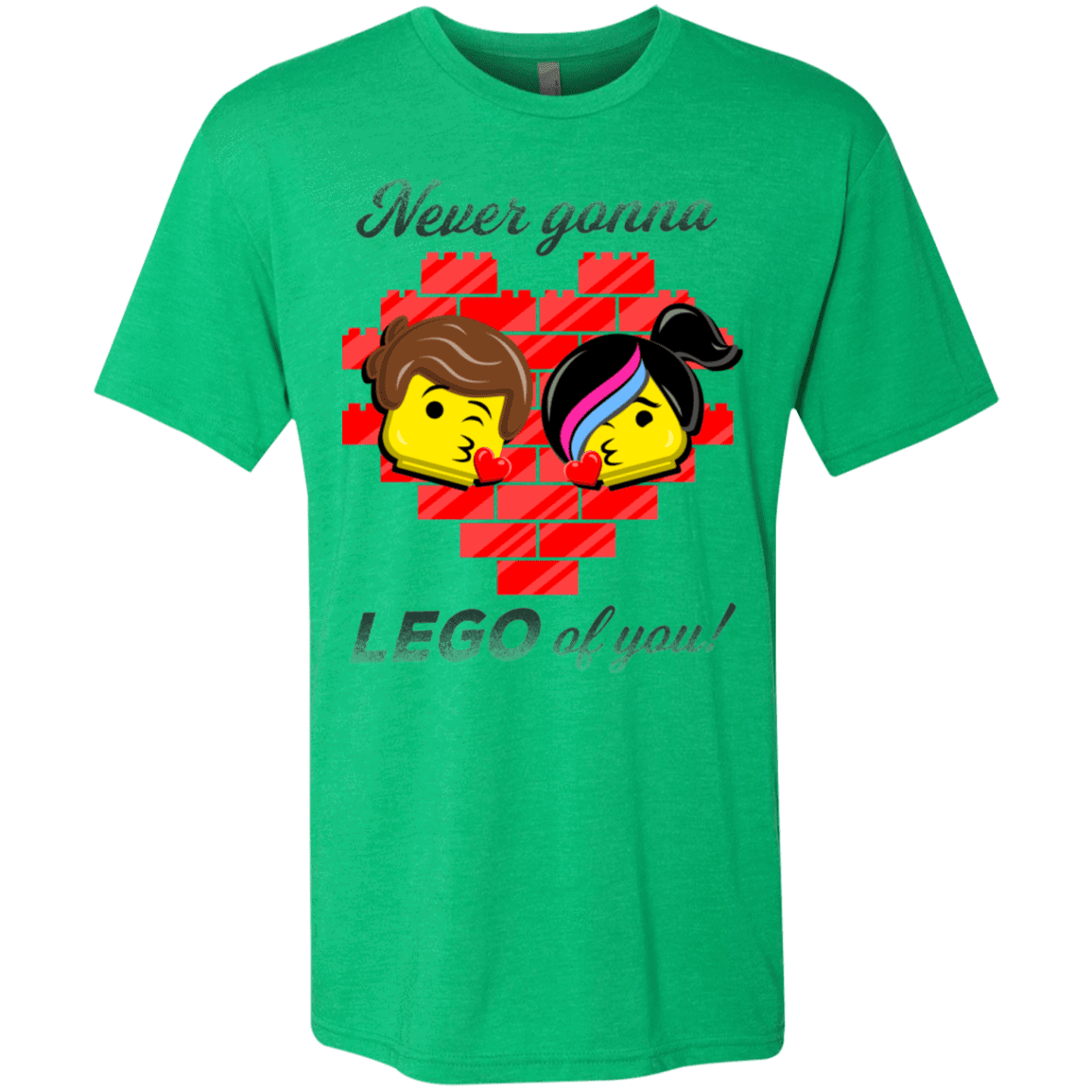 T-Shirts Envy / S Never LEGO of You Men's Triblend T-Shirt