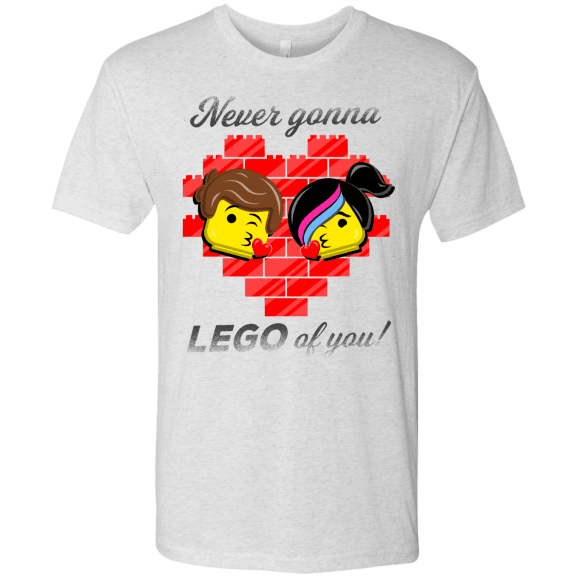 T-Shirts Heather White / S Never LEGO of You Men's Triblend T-Shirt
