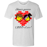 T-Shirts Heather White / S Never LEGO of You Men's Triblend T-Shirt