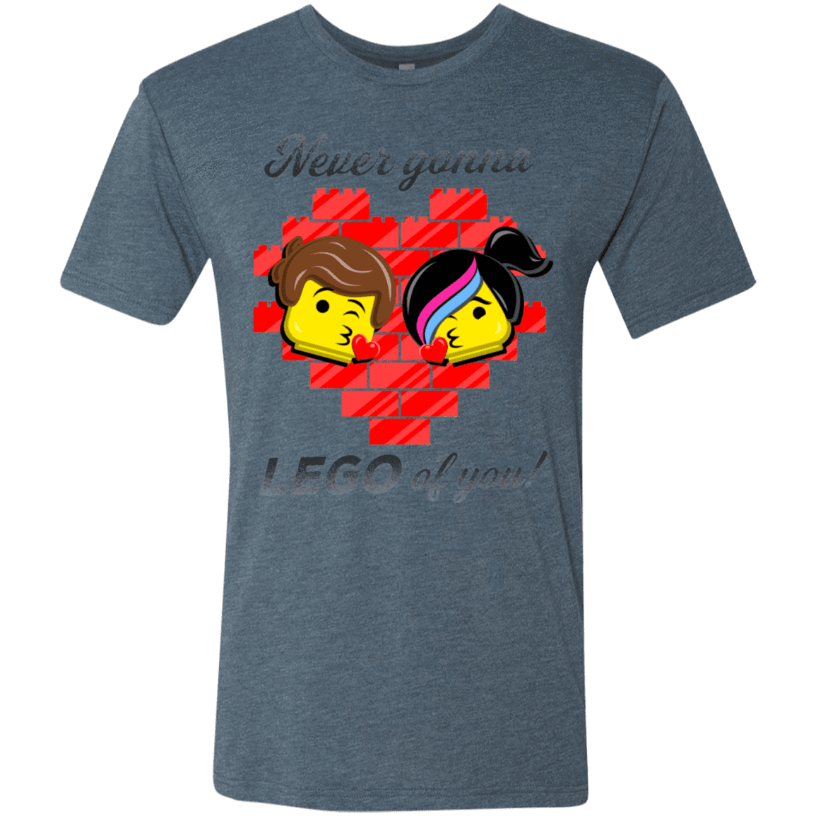 T-Shirts Indigo / S Never LEGO of You Men's Triblend T-Shirt