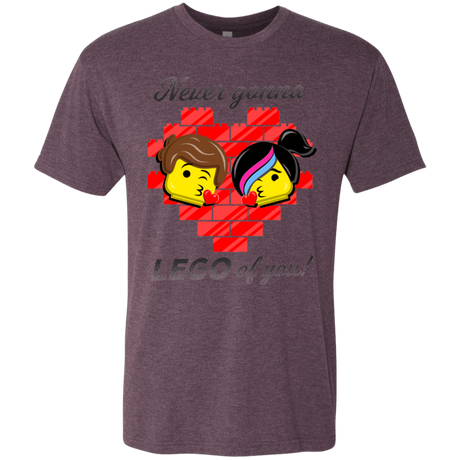 T-Shirts Vintage Purple / S Never LEGO of You Men's Triblend T-Shirt