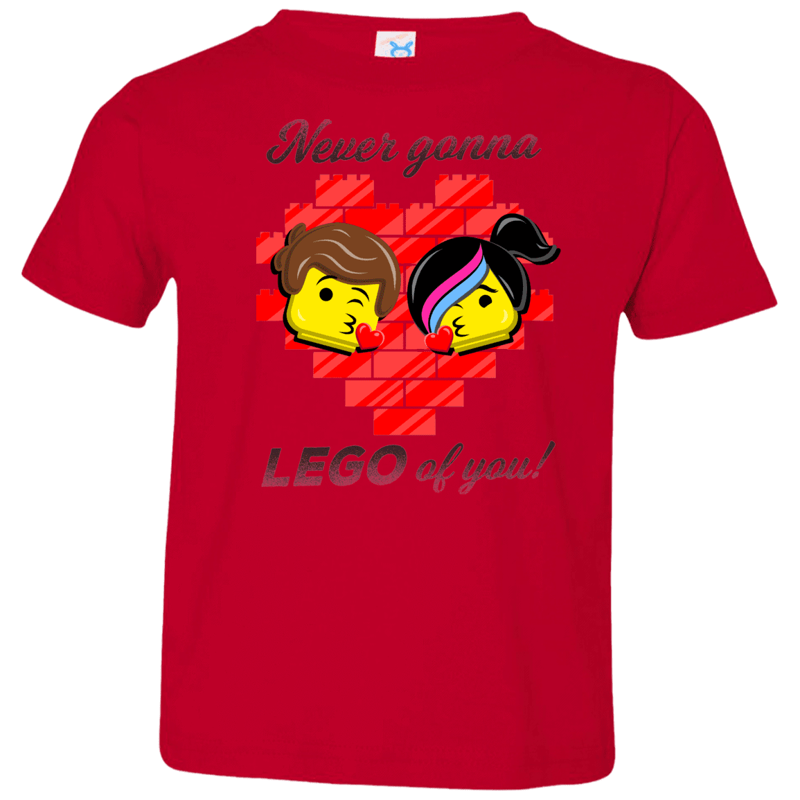 T-Shirts Red / 2T Never LEGO of You Toddler Premium T-Shirt