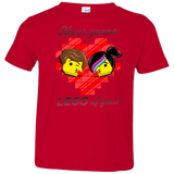 T-Shirts Red / 2T Never LEGO of You Toddler Premium T-Shirt