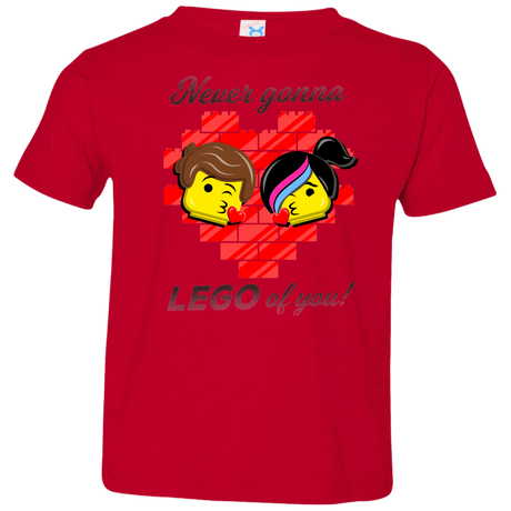 T-Shirts Red / 2T Never LEGO of You Toddler Premium T-Shirt