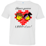 T-Shirts White / 2T Never LEGO of You Toddler Premium T-Shirt