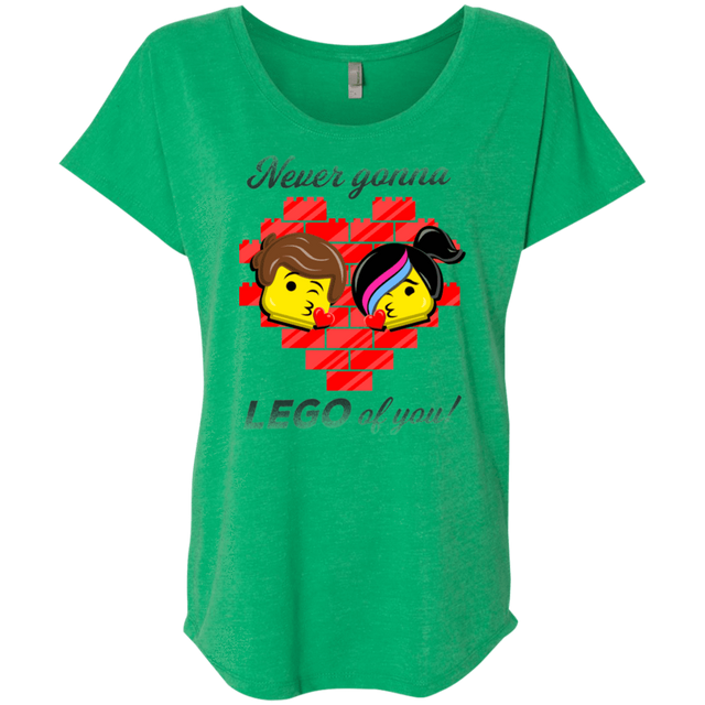 T-Shirts Envy / X-Small Never LEGO of You Triblend Dolman Sleeve