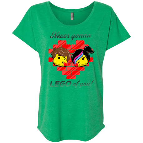 T-Shirts Envy / X-Small Never LEGO of You Triblend Dolman Sleeve