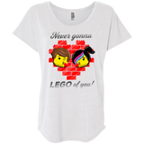 T-Shirts Heather White / X-Small Never LEGO of You Triblend Dolman Sleeve