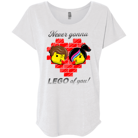 T-Shirts Heather White / X-Small Never LEGO of You Triblend Dolman Sleeve