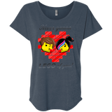 T-Shirts Indigo / X-Small Never LEGO of You Triblend Dolman Sleeve