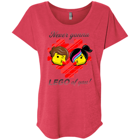 T-Shirts Vintage Red / X-Small Never LEGO of You Triblend Dolman Sleeve