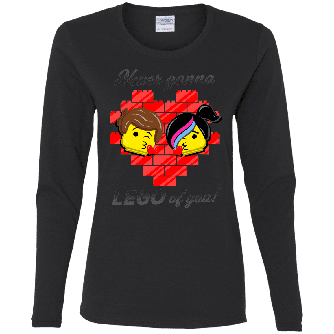 T-Shirts Black / S Never LEGO of You Women's Long Sleeve T-Shirt