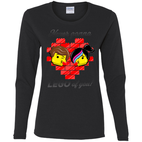 T-Shirts Black / S Never LEGO of You Women's Long Sleeve T-Shirt