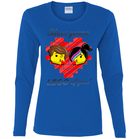 T-Shirts Royal / S Never LEGO of You Women's Long Sleeve T-Shirt