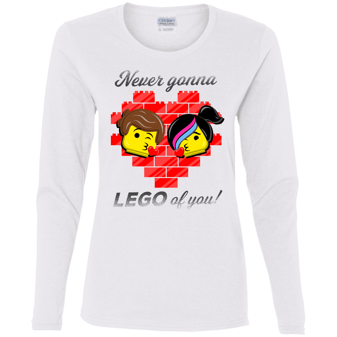 T-Shirts White / S Never LEGO of You Women's Long Sleeve T-Shirt