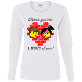 T-Shirts White / S Never LEGO of You Women's Long Sleeve T-Shirt