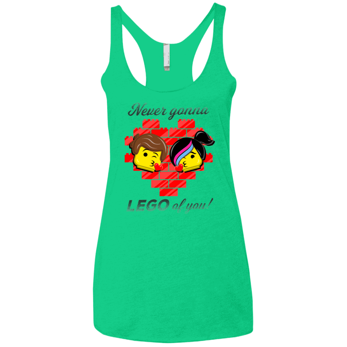 T-Shirts Envy / X-Small Never LEGO of You Women's Triblend Racerback Tank