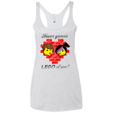 T-Shirts Heather White / X-Small Never LEGO of You Women's Triblend Racerback Tank