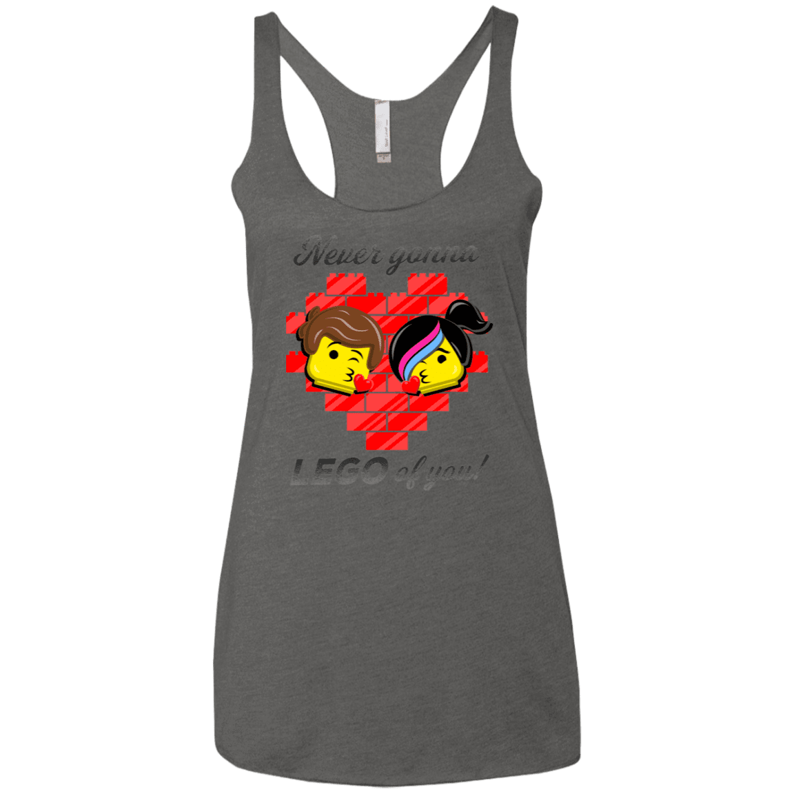 T-Shirts Premium Heather / X-Small Never LEGO of You Women's Triblend Racerback Tank