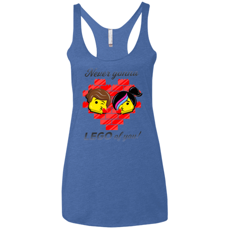 T-Shirts Vintage Royal / X-Small Never LEGO of You Women's Triblend Racerback Tank