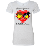 T-Shirts Heather White / S Never LEGO of You Women's Triblend T-Shirt