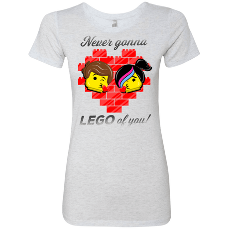 T-Shirts Heather White / S Never LEGO of You Women's Triblend T-Shirt