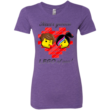 T-Shirts Purple Rush / S Never LEGO of You Women's Triblend T-Shirt