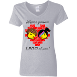 T-Shirts Sport Grey / S Never LEGO of You Women's V-Neck T-Shirt