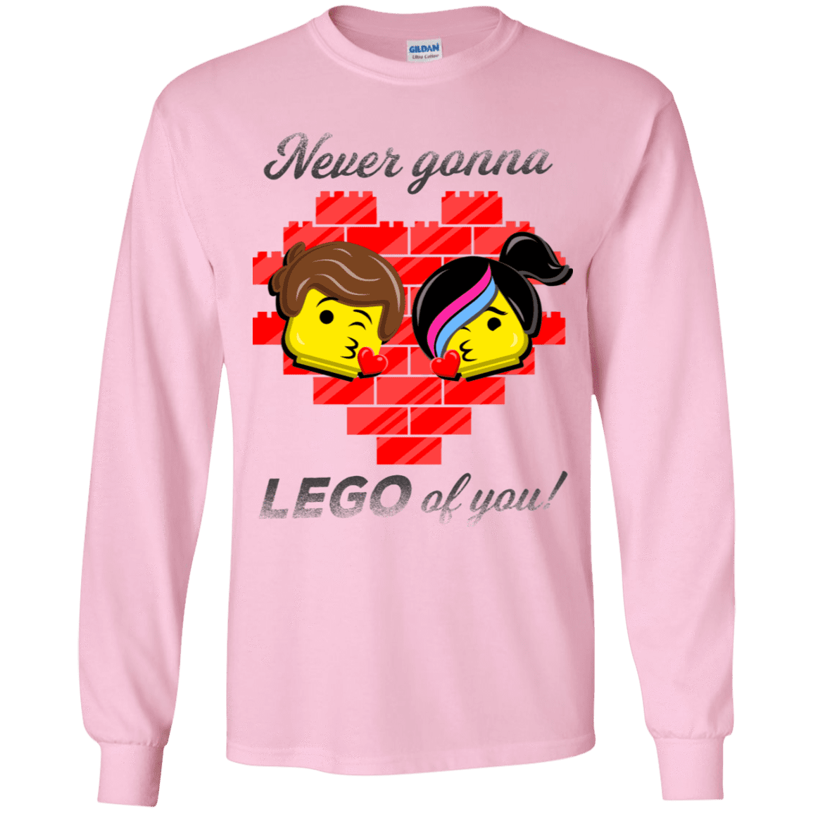 T-Shirts Light Pink / YS Never LEGO of You Youth Long Sleeve T-Shirt