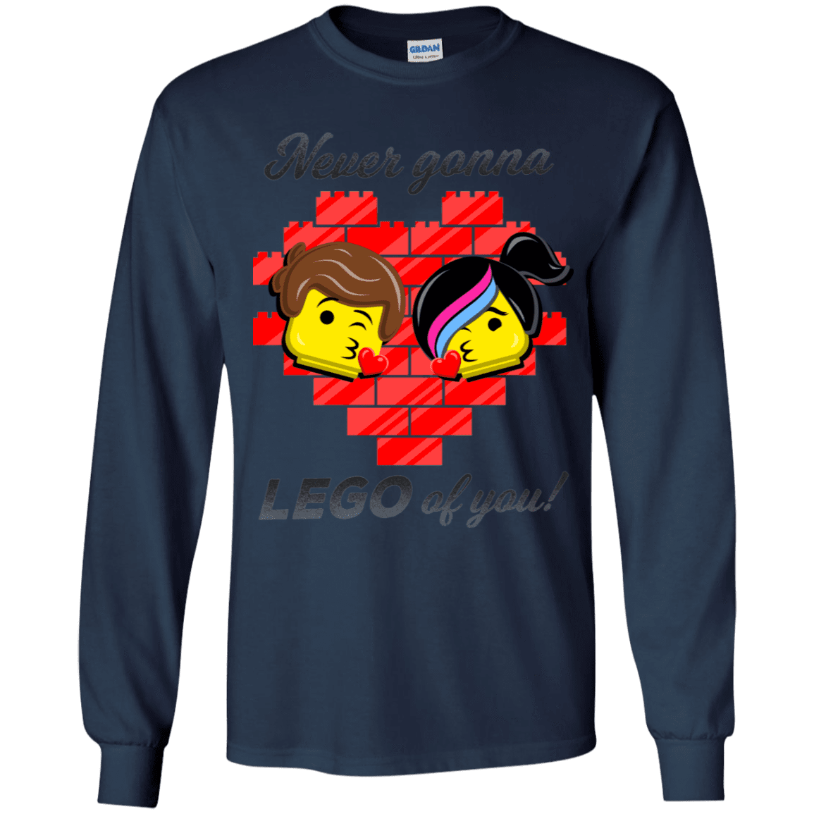 T-Shirts Navy / YS Never LEGO of You Youth Long Sleeve T-Shirt