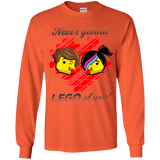 T-Shirts Orange / YS Never LEGO of You Youth Long Sleeve T-Shirt