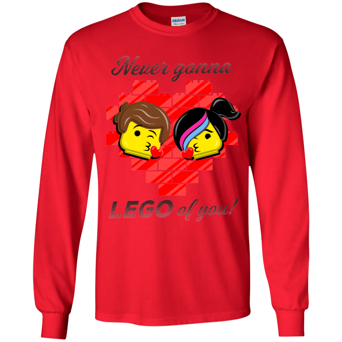 T-Shirts Red / YS Never LEGO of You Youth Long Sleeve T-Shirt