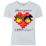 T-Shirts Heather White / YXS Never LEGO of You Youth Triblend T-Shirt