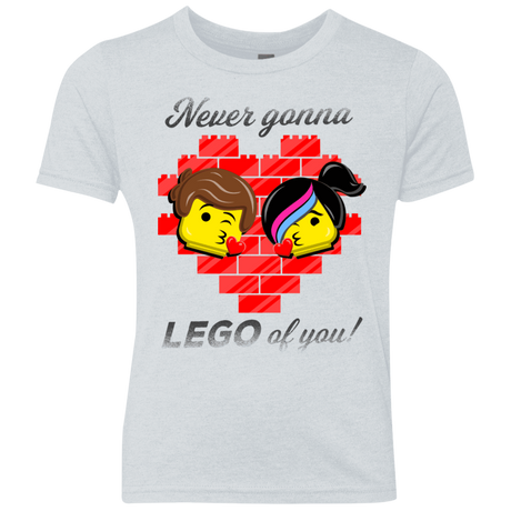 T-Shirts Heather White / YXS Never LEGO of You Youth Triblend T-Shirt